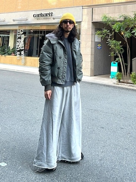 「アイテム（ブルゾン）」を使った、Dさん（メンズ・176cm・30代）の秋コーディネート