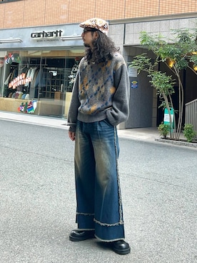 「アイテム（アクセサリー）」を使った、Dさん（メンズ・176cm・30代）の冬コーディネート