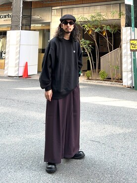 「アイテム（スウェット）」を使った、Dさん（メンズ・176cm・30代）の秋コーディネート