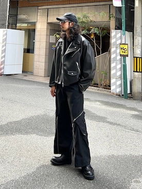 「アイテム（スウェット）」を使った、Dさん（メンズ・176cm・30代）の秋コーディネート