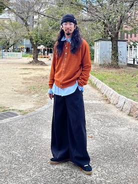 「アイテム（ネックレス）」を使った、Dさん（メンズ・176cm・30代）の秋コーディネート