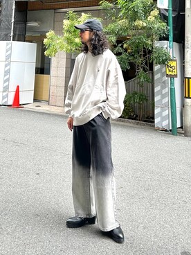 「アイテム（スウェット）」を使った、Dさん（メンズ・176cm・30代）の秋コーディネート