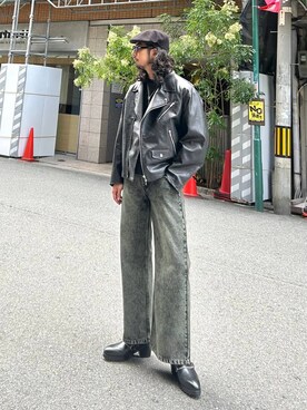 「アイテム（スウェット）」を使った、Dさん（メンズ・176cm・30代）の秋コーディネート