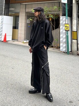 「アイテム（スウェット）」を使った、Dさん（メンズ・176cm・30代）の秋コーディネート