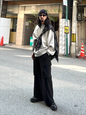 「アイテム（スウェット）」を使った、Dさん（メンズ・176cm・30代）の秋コーディネート