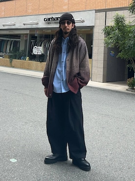 「アイテム（カーディガン/ボレロ）」を使った、Dさん（メンズ・176cm・30代）の秋コーディネート