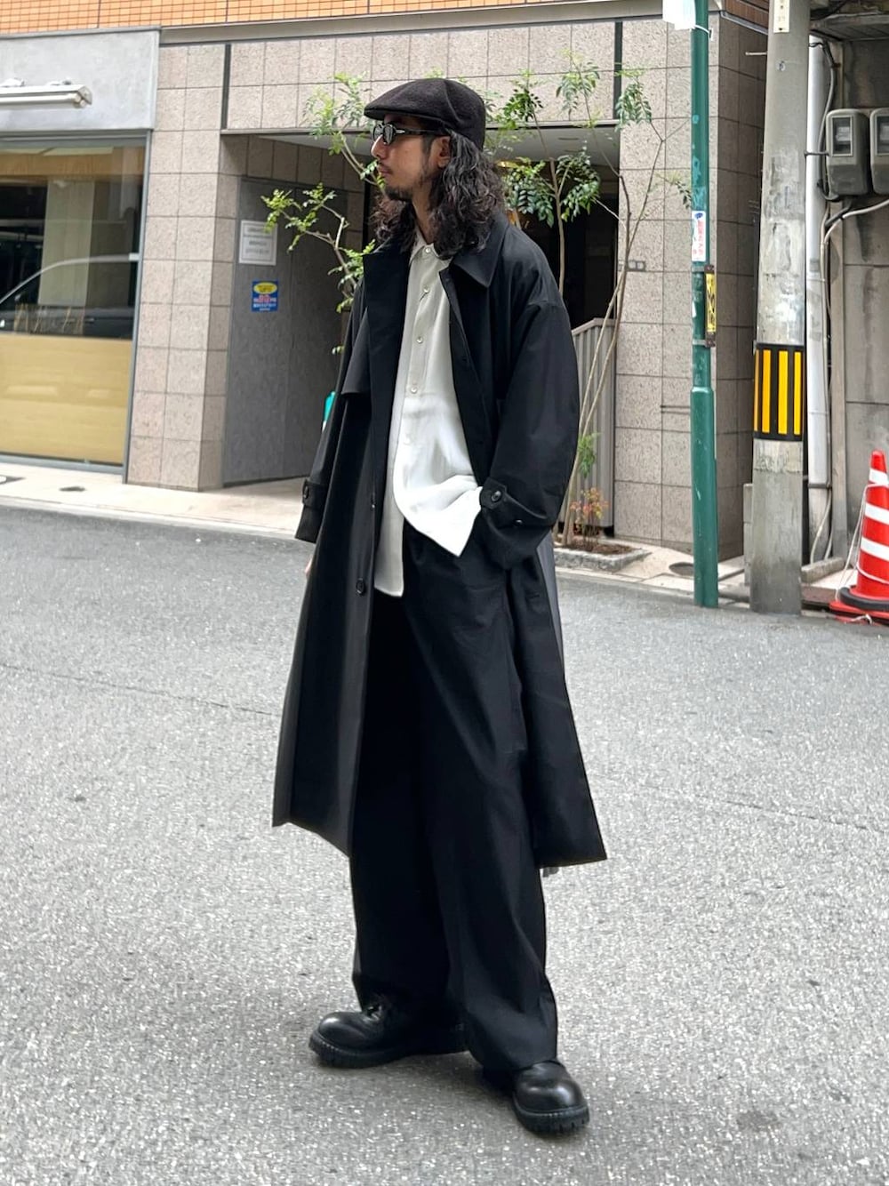 サイドプリーツステンカラーコート(HARE)を使ったメンズ人気