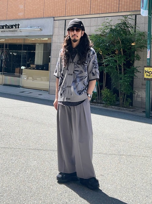 SET UP対応 接触冷感】ディープタックワイドストレートトラウザー(HARE