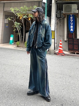 「アイテム（スウェット）」を使った、Dさん（メンズ・176cm・30代）の秋コーディネート