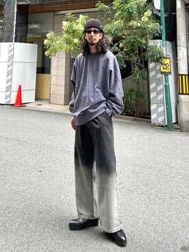 「アイテム（スウェット）」を使った、Dさん（メンズ・176cm・30代）の秋コーディネート