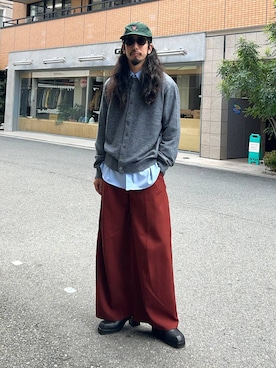 「HARE（ハレ）のアイテム（カーディガン/ボレロ）」を使った、Dさん（メンズ・176cm）の秋コーディネート