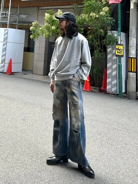 「アイテム（スウェット）」を使った、Dさん（メンズ・176cm・30代）の秋コーディネート
