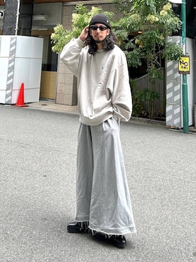 「アイテム（スウェット）」を使った、Dさん（メンズ・176cm・30代）の秋コーディネート