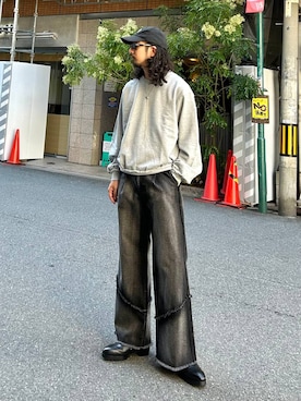 「アイテム（スウェット）」を使った、Dさん（メンズ・176cm・30代）の夏コーディネート