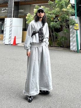 「アイテム（スウェット）」を使った、Dさん（メンズ・176cm・30代）の秋コーディネート