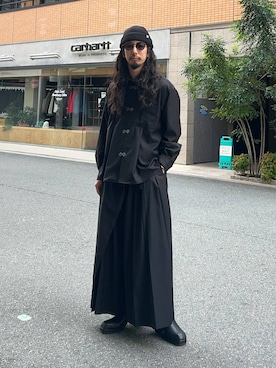 「HARE（ハレ）のアイテム（スラックス）」を使った、Dさん（メンズ・176cm）の秋コーディネート