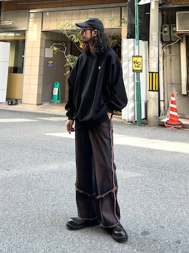 「アイテム（スウェット）」を使った、Dさん（メンズ・176cm・30代）の秋コーディネート