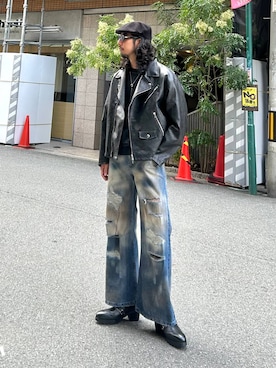 「アイテム（スウェット）」を使った、Dさん（メンズ・176cm・30代）の秋コーディネート