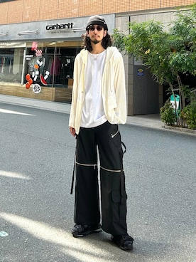 「アイテム（スウェット）」を使った、Dさん（メンズ・176cm・30代）の春コーディネート