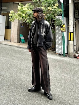 「アイテム（スウェット）」を使った、Dさん（メンズ・176cm・30代）の秋コーディネート