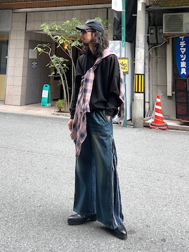 「アイテム（スウェット）」を使った、Dさん（メンズ・176cm・30代）の秋コーディネート