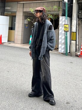 「アイテム（スウェット）」を使った、Dさん（メンズ・176cm・30代）の秋コーディネート