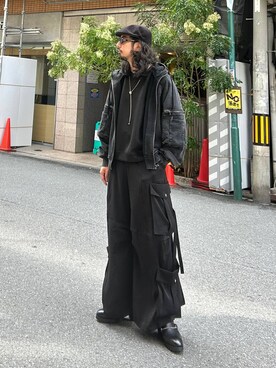 「アイテム（スウェット）」を使った、Dさん（メンズ・176cm・30代）の秋コーディネート