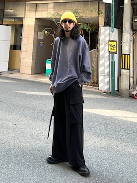 「アイテム（スウェット）」を使った、Dさん（メンズ・176cm・30代）の秋コーディネート