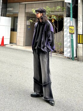 「アイテム（スウェット）」を使った、Dさん（メンズ・176cm・30代）の秋コーディネート