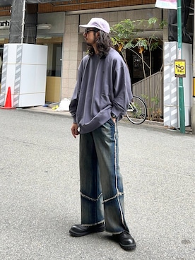「アイテム（スウェット）」を使った、Dさん（メンズ・176cm・30代）の秋コーディネート
