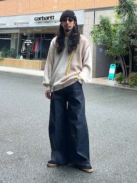 「アイテム（ニット/セーター）」を使った、Dさん（メンズ・176cm・30代）の秋コーディネート