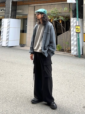「アイテム（スウェット）」を使った、Dさん（メンズ・176cm・30代）の秋コーディネート
