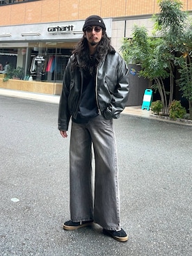 「アイテム（スウェット）」を使った、Dさん（メンズ・176cm・30代）の秋コーディネート