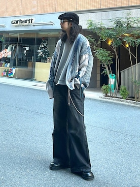 「アイテム（アクセサリー）」を使った、Dさん（メンズ・176cm・30代）の冬コーディネート
