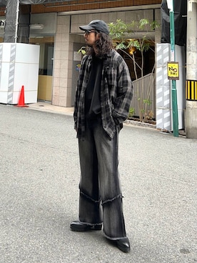 「アイテム（スウェット）」を使った、Dさん（メンズ・176cm・30代）の秋コーディネート