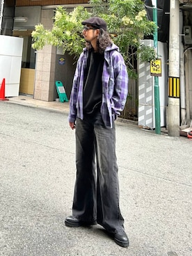 「アイテム（スウェット）」を使った、Dさん（メンズ・176cm・30代）の秋コーディネート