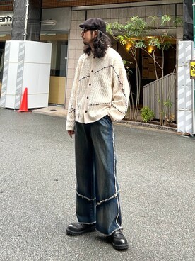 「アイテム（スウェット）」を使った、Dさん（メンズ・176cm・30代）の秋コーディネート