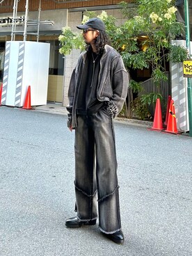 「アイテム（スウェット）」を使った、Dさん（メンズ・176cm・30代）の秋コーディネート