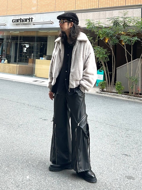 【SET UP対応】ベルトデザインカーゴパンツ(HARE)