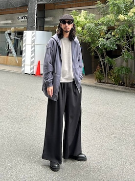 「アイテム（スウェット）」を使った、Dさん（メンズ・176cm・30代）の秋コーディネート