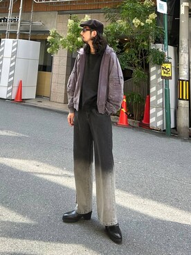 「アイテム（スウェット）」を使った、Dさん（メンズ・176cm・30代）の秋コーディネート