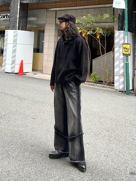 「アイテム（スウェット）」を使った、Dさん（メンズ・176cm・30代）の秋コーディネート