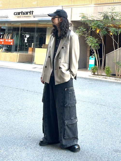 【SET UP対応】ピグメントスウェットカーゴパンツ(HARE)
