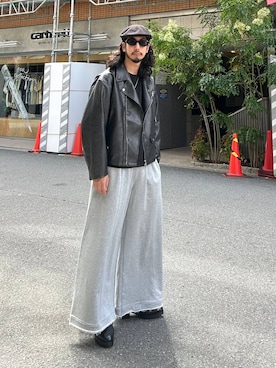 「アイテム（スウェット）」を使った、Dさん（メンズ・176cm・30代）の秋コーディネート