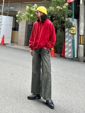 「アイテム（スウェット）」を使った、Dさん（メンズ・176cm・30代）の秋コーディネート