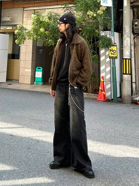 「アイテム（スウェット）」を使った、Dさん（メンズ・176cm・30代）の秋コーディネート