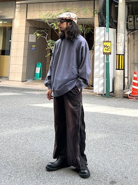 「アイテム（スウェット）」を使った、Dさん（メンズ・176cm・30代）の秋コーディネート