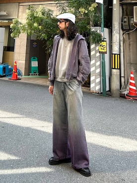 「アイテム（スウェット）」を使った、Dさん（メンズ・176cm・30代）の秋コーディネート