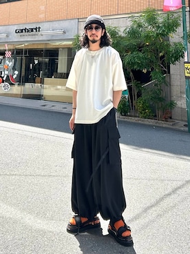 「アイテム（サンダル）」を使った、Dさん（メンズ・176cm・30代）の春コーディネート