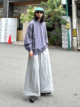 「アイテム（スウェット）」を使った、Dさん（メンズ・176cm・30代）の秋コーディネート